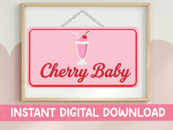 Cherry Baby Diner Sign SVG PNG Review