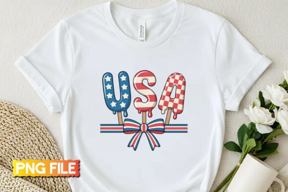 Patriotic USA Popsicle PNG,4th of July