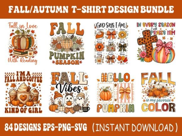 Pumpkin Lover Season Fall T-Shirt Bundle