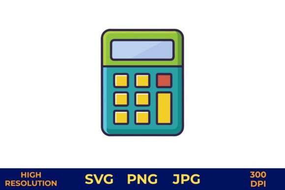 Retro Calculator Vector in Bright Solid Review