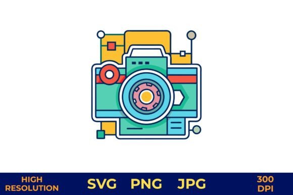 Retro Camera Vector with Colorful Embroidery Review