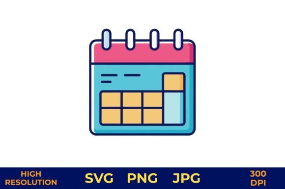Retro Desk Calendar Vector Illustration