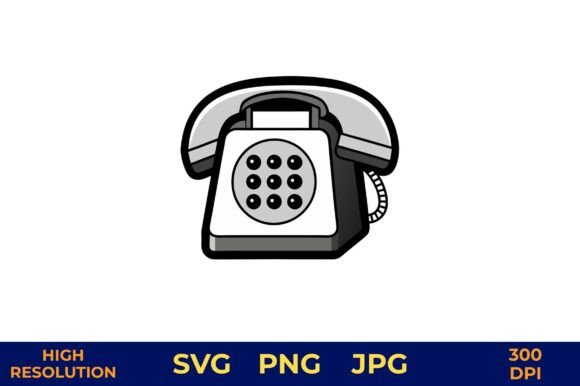 Retro Telephone Design Vector Artwork Review