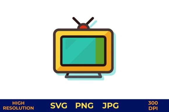 Retro TV Icon in Vector Style