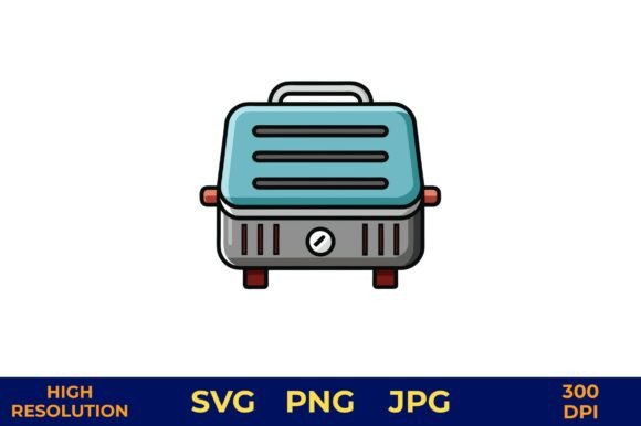 Vintage Toaster Vector Design on White Review